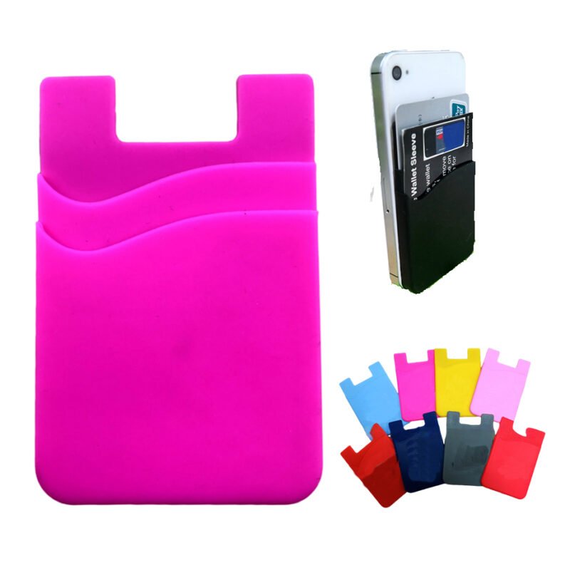 Custom Silicone Dual Smart Phone Wallet Holder - 1