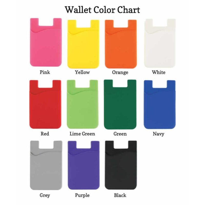 Custom Silicone Phone Wallet w/Soft Adhesive Card Holder Sleeve - 2