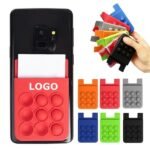 Custom Push Bubble Silicone Phone Wallet Card Holder