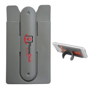 Custom Silicone Phone Wallet with Adhesive Back and Foldable