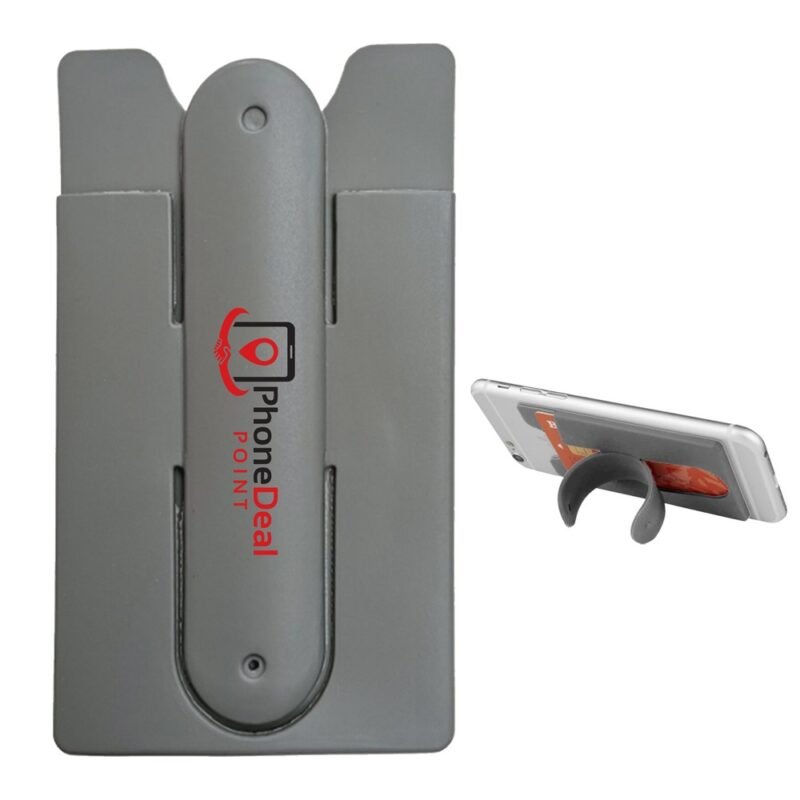 Custom Silicone Phone Wallet with Adhesive Back and Foldable