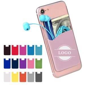 Custom Silicone Smart Phone Wallet Stick On