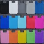 Custom Custom Silicone Full Color Imprint Smart Phone Wallet W/ Adhesive Back - 2
