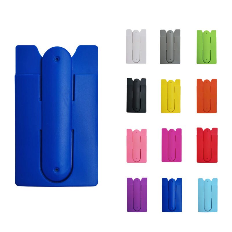 Custom Custom Silicone Phone Wallet with 3M Adhesive and Stand - 1