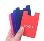 Custom Double Layer Silicone Cell Phone Wallet Card Holder - 2