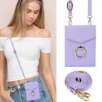 Custom Leather Phone Wallet Pouch with Card Holder and Ring - 1