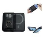 Custom Magnetic PU Leather Phone Wallet with Ring Holder