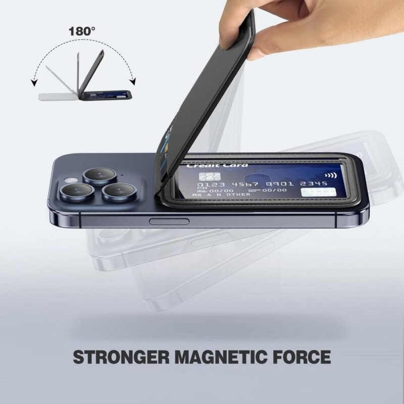 Custom Magnetic Phone Wallet Stand Adjustable Card Holder - 2