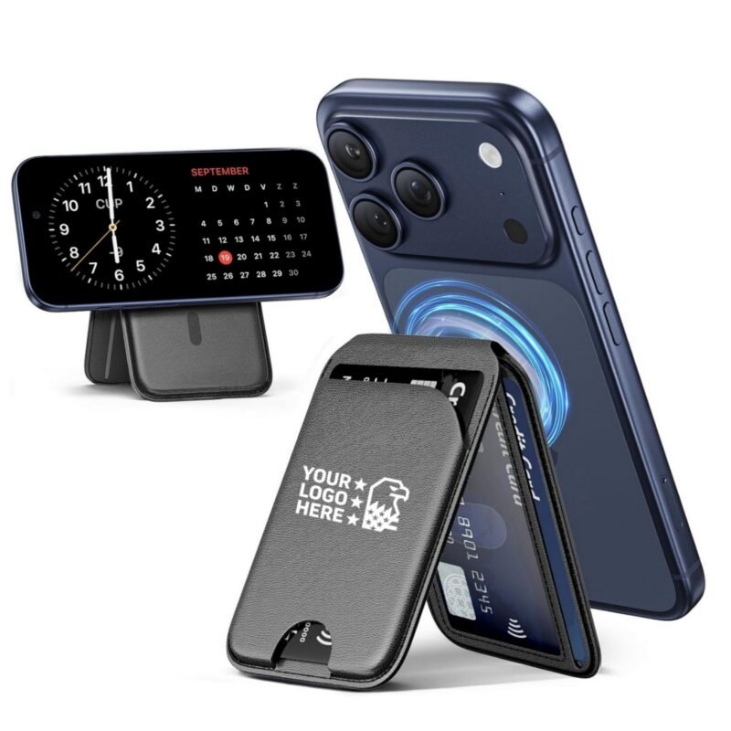 Custom Magnetic Phone Wallet Stand Adjustable Card Holder
