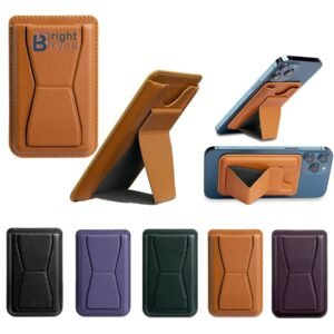 Custom PU Leather Phone Wallet Card Holder With Stand