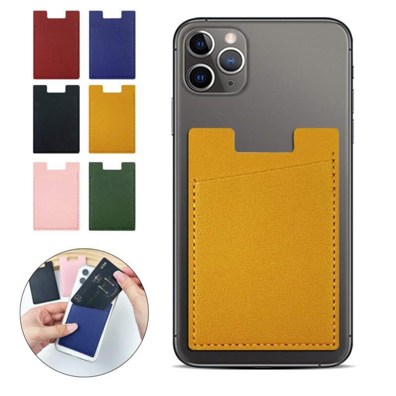 Custom PU Leather Pocket Stick-On Phone Wallet - 1
