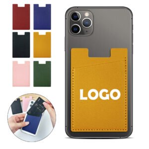 Custom PU Leather Pocket Stick-On Phone Wallet