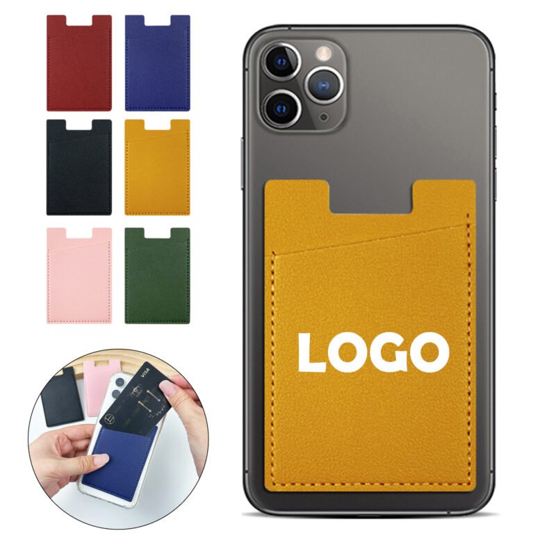 PU-Leather-Pocket-Stick-On-Phone-Wallet-GLSJRQ291 Custom PU Leather Pocket Stick-On Phone Wallet