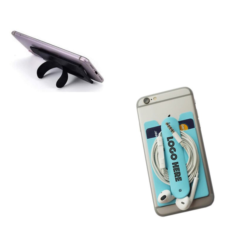 Custom Silicone Cell Phone Wallet With Kickstand