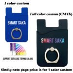 Custom Silicone Mobile Phone Wallet Card Holder with Ring Stand - 3