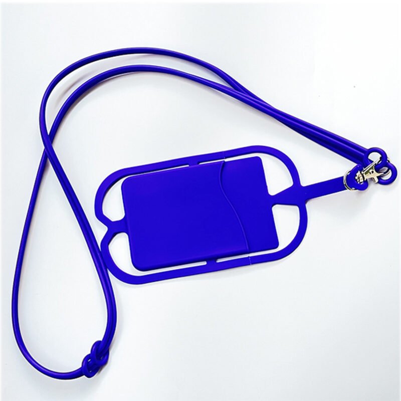 Custom Silicone Neck Lanyard Cell Phone Wallet - 1
