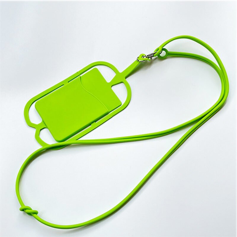 Custom Silicone Neck Lanyard Cell Phone Wallet - 2