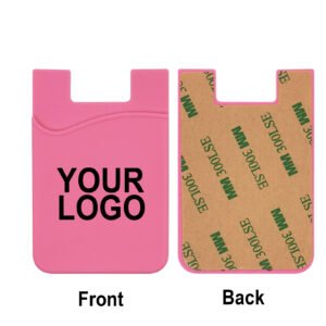 Custom Silicone Phone Wallet Sleeve Pocket Stick-on Credit Card Holder 01