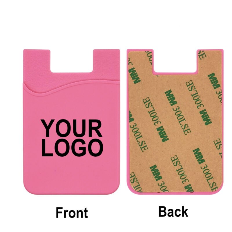 Custom Silicone Phone Wallet Sleeve Pocket Stick-on Credit Card Holder 01