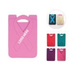 Custom Awareness Silicone Phone Wallet with Ribbon