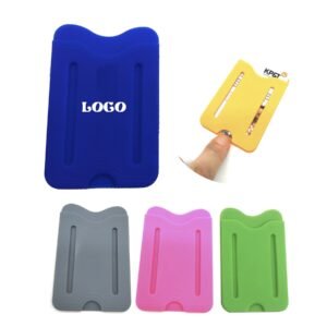 Custom Finger Slot Silicone Phone Wallet