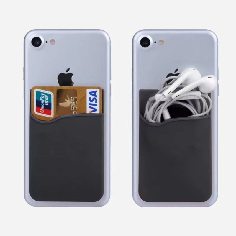 Custom Silicone Cell Phone Wallet Card Holder - 2