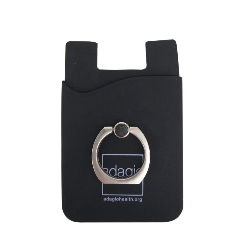 Custom Silicone Phone Wallet With Ring Stand