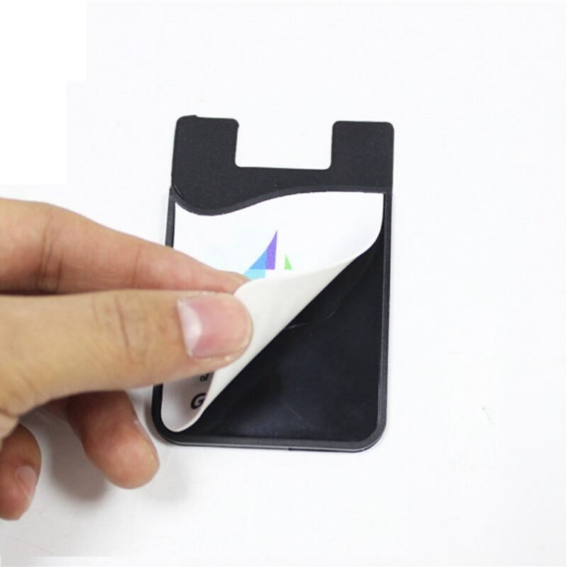 Custom Silicone Phone Wallet with Screen Cleaner - 1