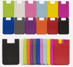 Custom Silicone Stick on Cell Phone Wallet with Pocket for Credit Card