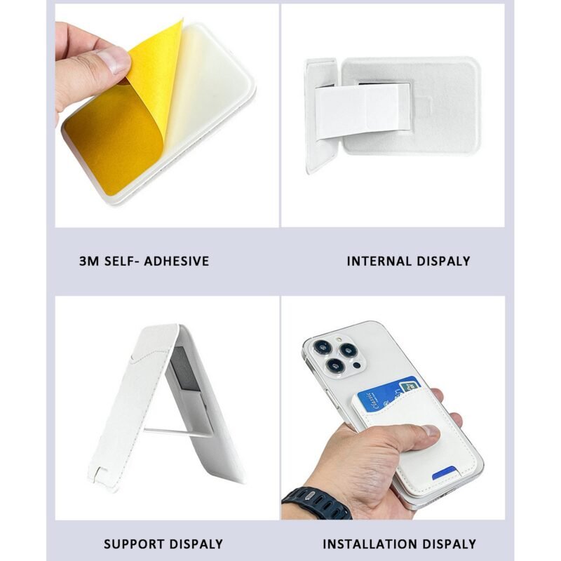Custom Ultra-Thin Adhesive Phone Wallet Stand - 1