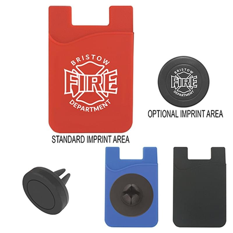 Magnetic-Auto-Air-Vent-Phone-Wallet-AG-0H-87B Custom Magnetic Auto Air Vent Phone Wallet
