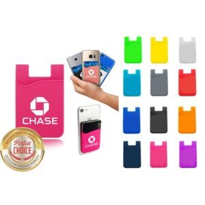Custom Silicone Cell Phone Smart Phone Wallet Card Holder