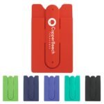 Custom Silicone Smart Phone Wallet w/Stand
