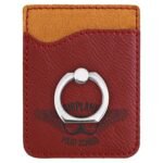 Custom 2.38" x 3.13" Laserable Leatherette Phone Wallet with Ring - 6