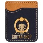 Custom Laserable Leatherette Phone Wallet with Ring