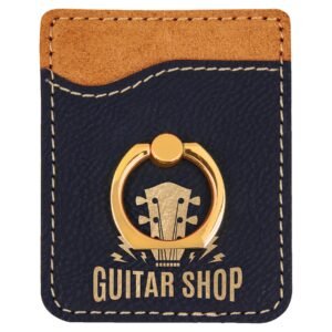 Custom Laserable Leatherette Phone Wallet with Ring