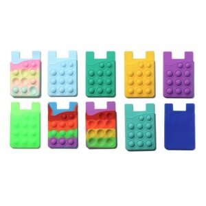 Custom Silicone Pop Bubble Phone Wallet Holder