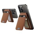 Custom Magnetic Vegan Leather Phone Wallet with Adjustable Stand - 6
