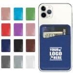 Custom PU Leather Phone Wallet Card Holder with Adhesive