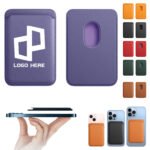 Custom Pu Magnetic Cell Phone Wallet Cash Holder