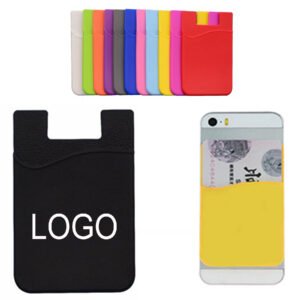 Custom Silicone Mobile Phone Wallet Card Holder