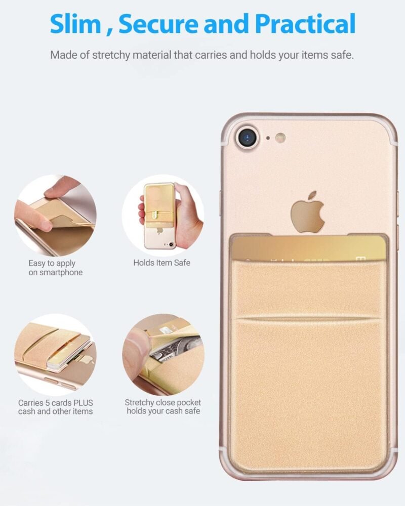 Custom Dual-Pocket Spandex Adhesive Phone Wallet - 2