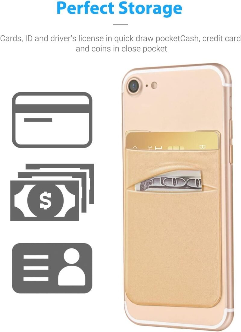 Custom Dual-Pocket Spandex Adhesive Phone Wallet - 3