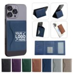 Custom Magnetic Triple-Fold Phone Wallet with Stand & Card Slots