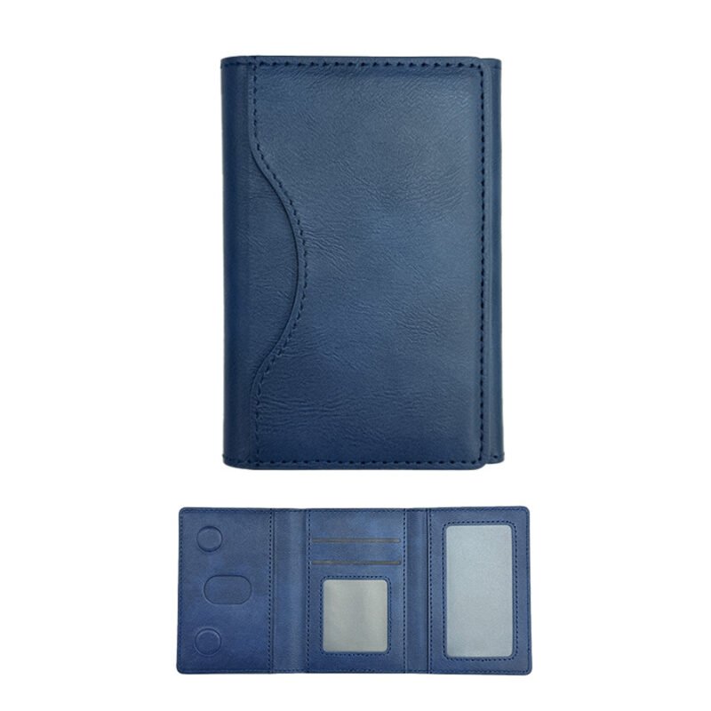 Custom Magnetic Triple-Fold Phone Wallet with Stand & Card Slots - 5