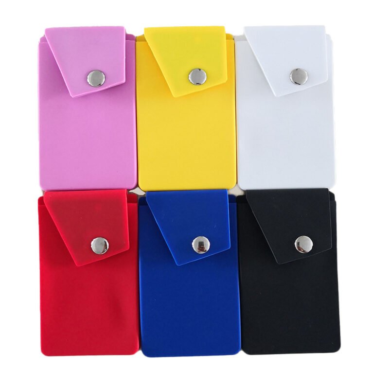 Custom Phone Wallet Stand With Button - 1