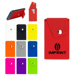 Custom Phone Wallet Stand With Button