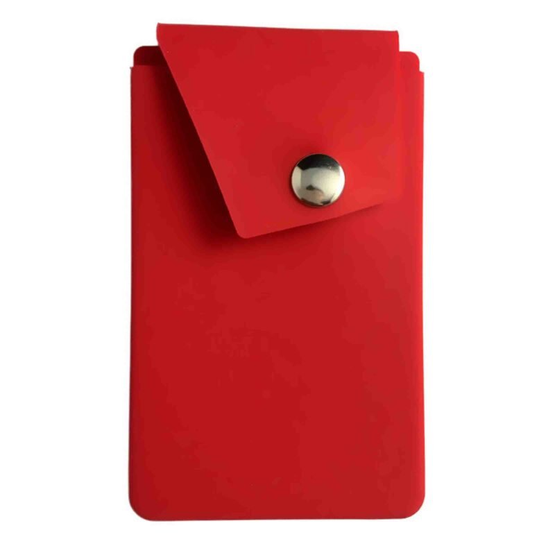 Custom Phone Wallet Stick-On Stand with Button Pocket - 2