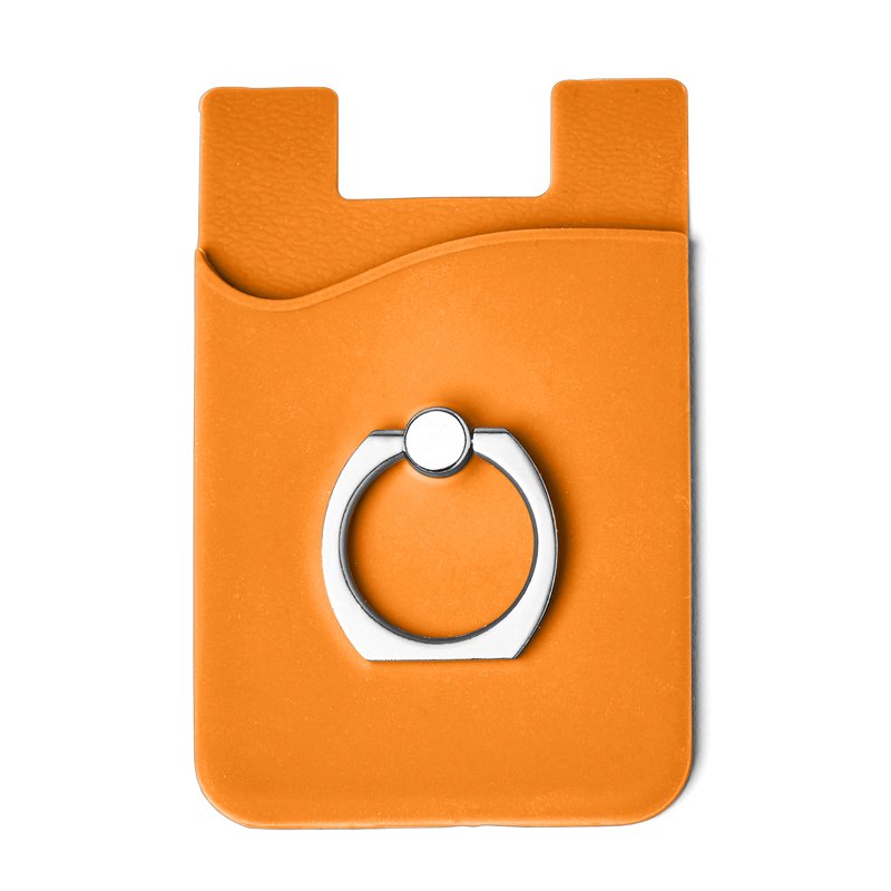 Custom Silicone Phone Wallet With Finger Ring - 2