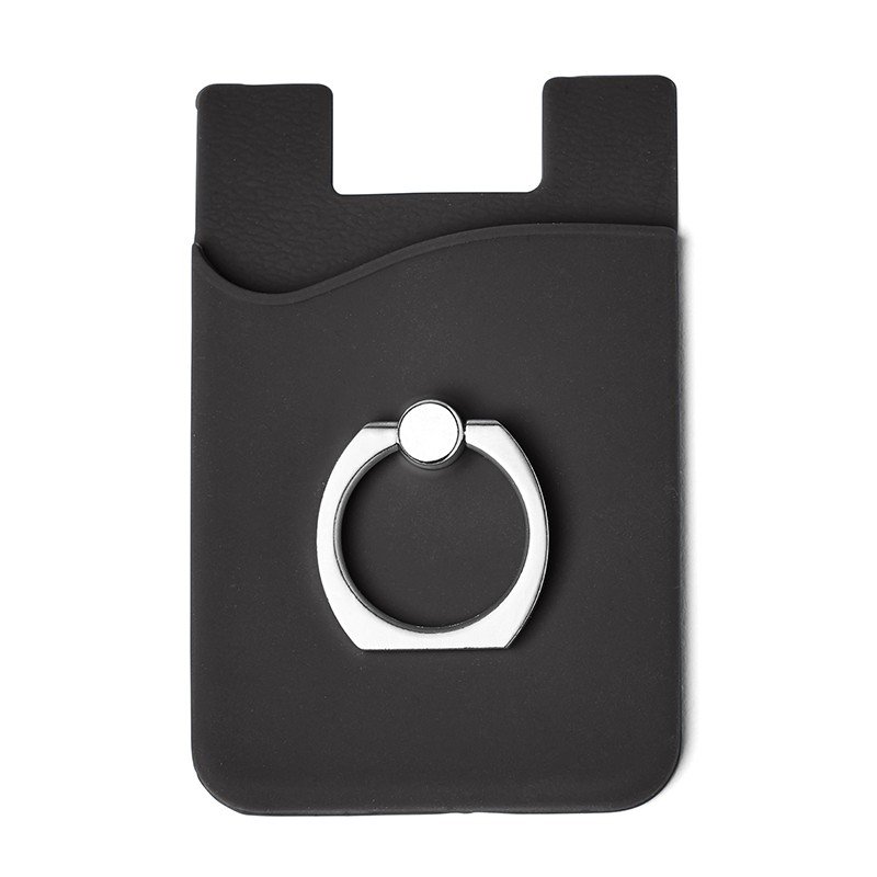 Custom Silicone Phone Wallet With Finger Ring - 4